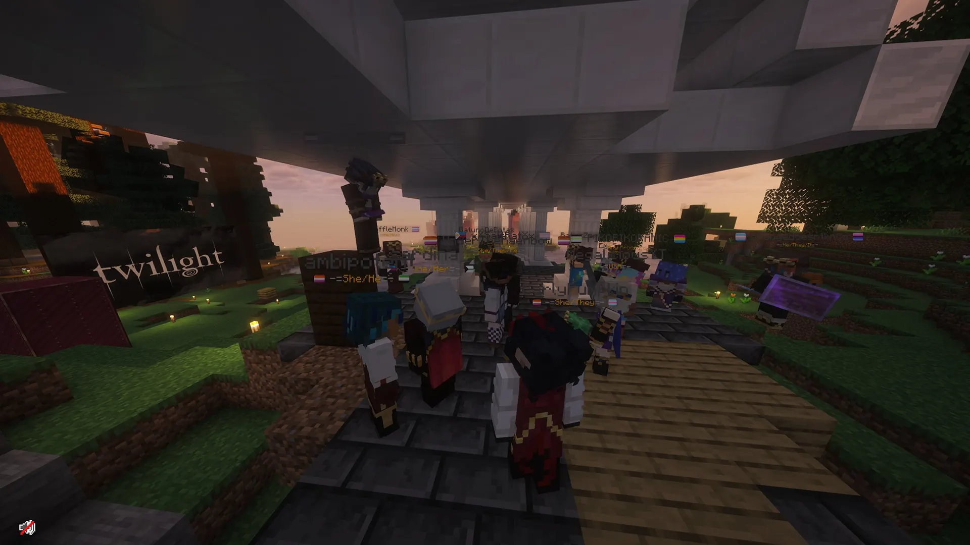 Group of people gathered in Aeronautics SMP