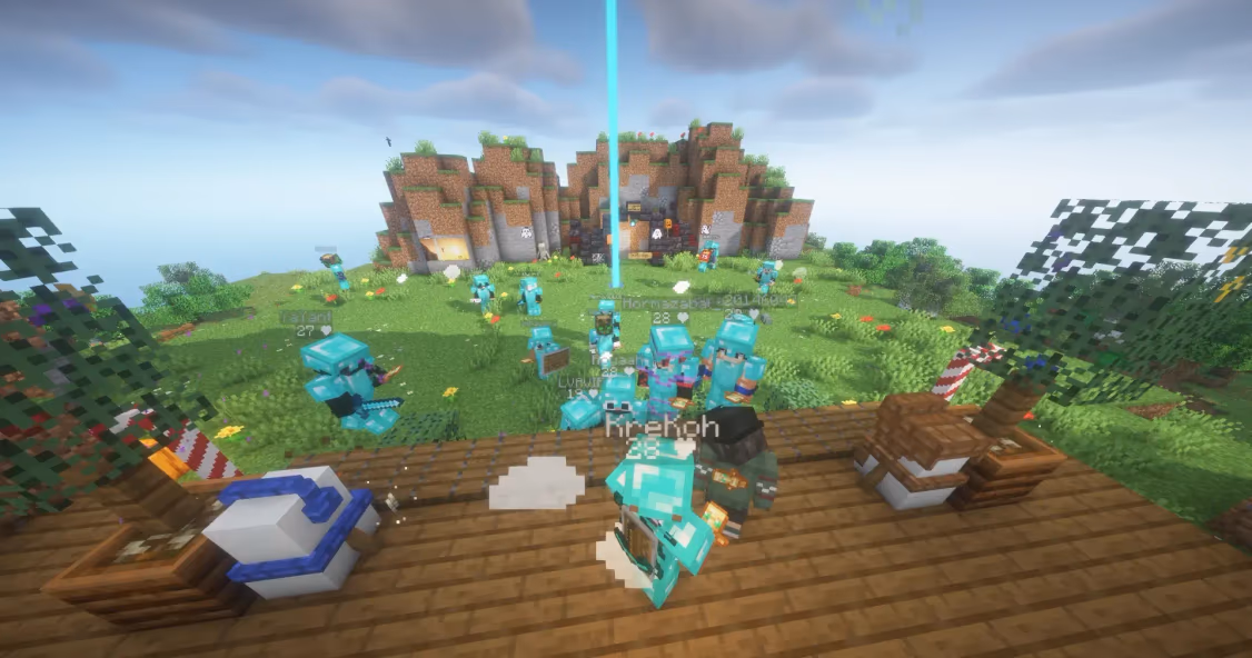 players from El Reto on a stage from El Reto